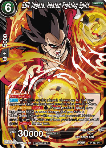 SS4 Vegeta, Heated Fighting Spirit (Championship Selection Pack 2023 Vol.1) (Holo) (P-457) [Tournament Promotion Cards]