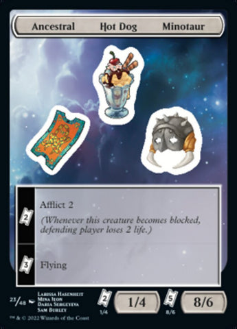 Ancestral Hot Dog Minotaur [Unfinity Stickers]