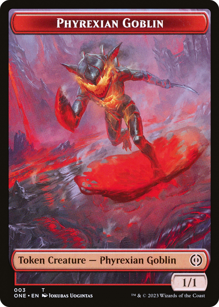 Phyrexian Goblin // Samurai Double-Sided Token [Phyrexia: All Will Be One Tokens]