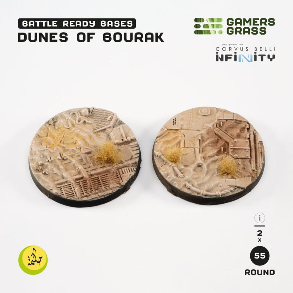 Dunes of Bourak Round 55mm (2x) - Gamers Grass