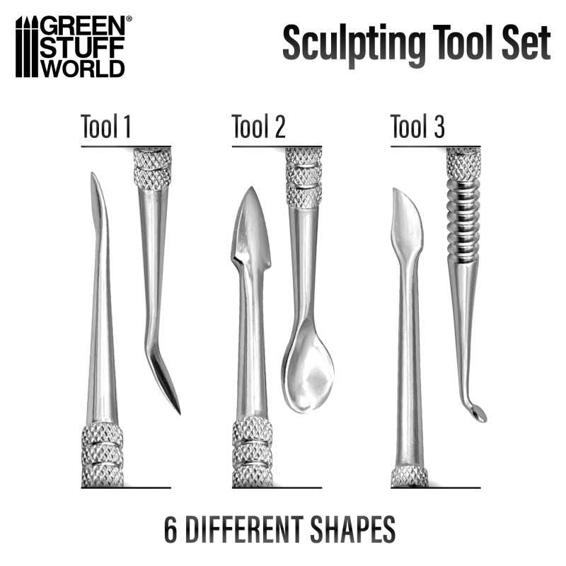 Green Stuff World: 3x Sculpting Tools