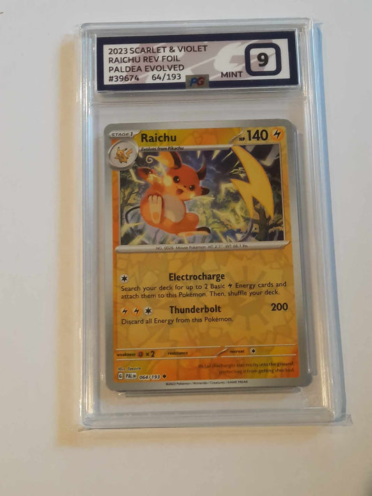 Pokemon - PG 9 Pokegrade - Raichu (064/193) [Scarlet & Violet: Paldea Evolved]