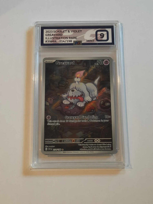 Pokemon - PG 9 Pokegrade - Greavard (214/198) [Scarlet & Violet: Base Set]