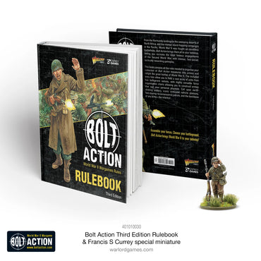 Bolt Action: Third Edition Rulebook With Francis S. Currey Special Miniature