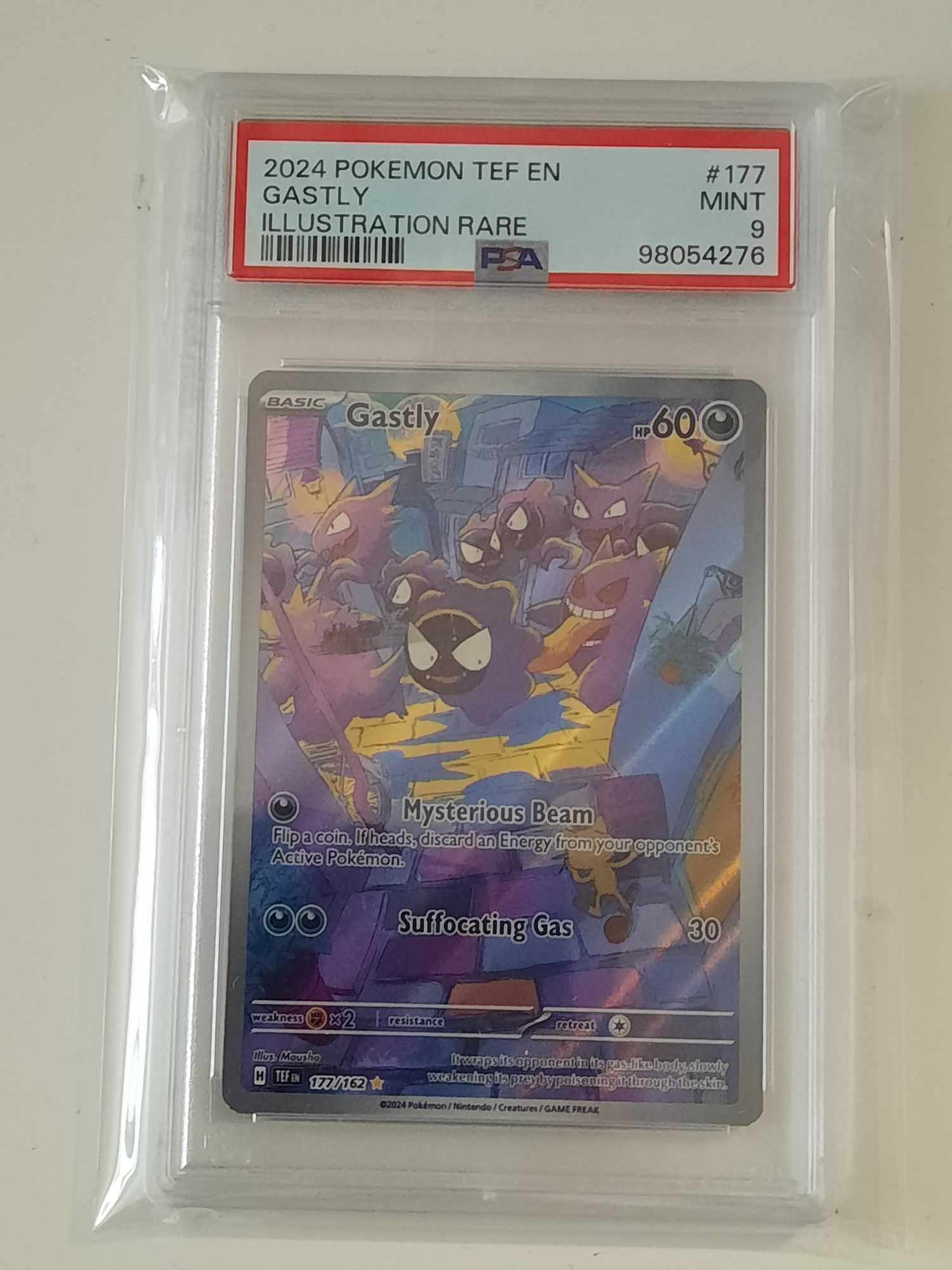 Pokemon - PSA 9 - Gastly (177/162) [Scarlet & Violet: Temporal Forces]