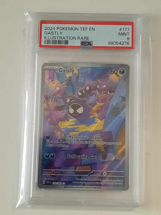 Pokemon - PSA 9 - Gastly (177/162) [Scarlet & Violet: Temporal Forces]