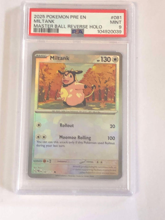 Pokemon - PSA 9 - Miltank (081/131) (Master Ball Pattern) [Scarlet & Violet: Prismatic Evolutions]