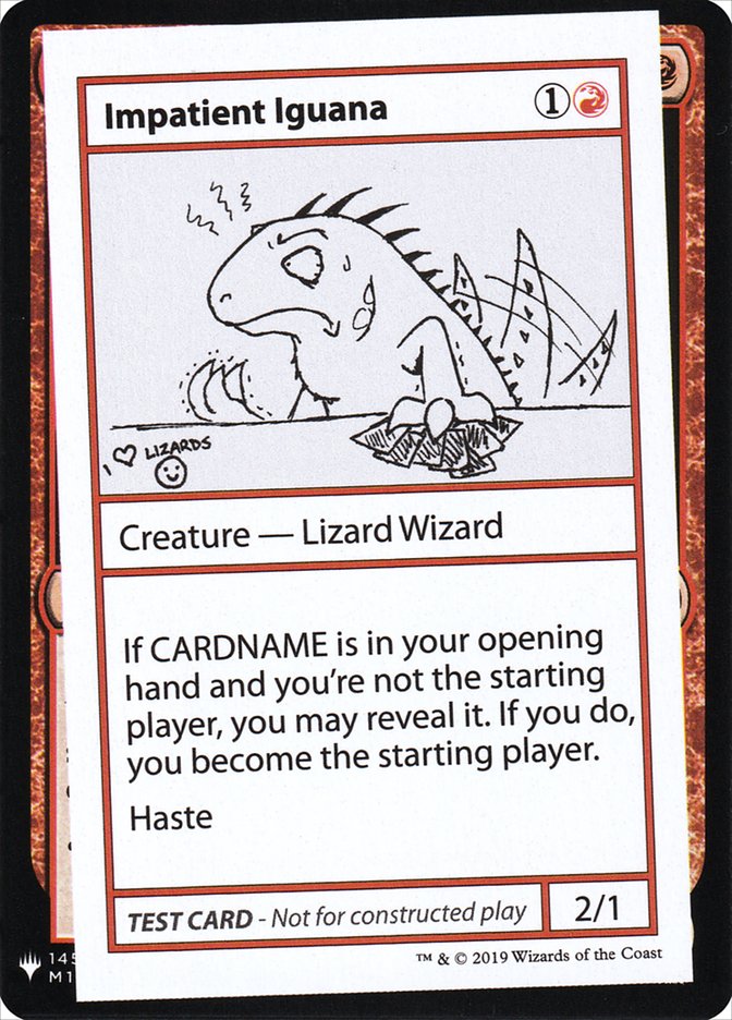 Impatient Iguana [Mystery Booster Playtest Cards]