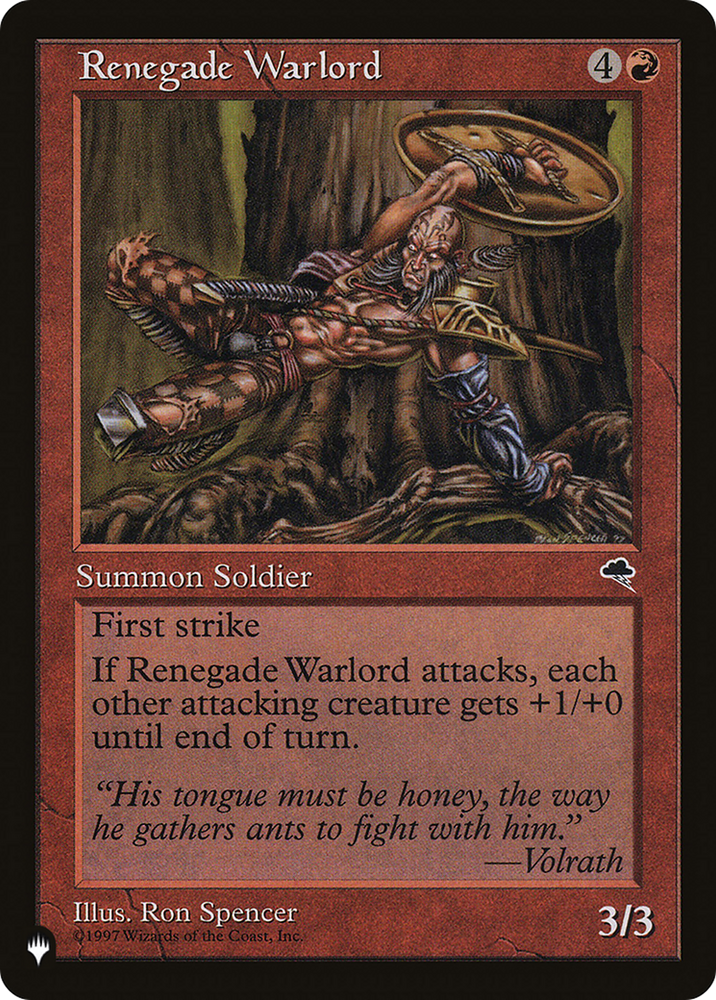 Renegade Warlord [The List]