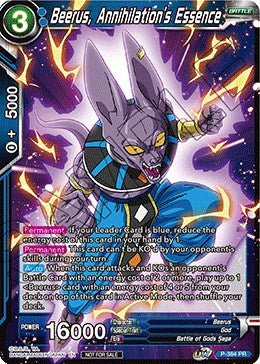 Beerus, Annihilation's Essence (Tournament Pack Vol. 8) (P-384) [Tournament Promotion Cards]