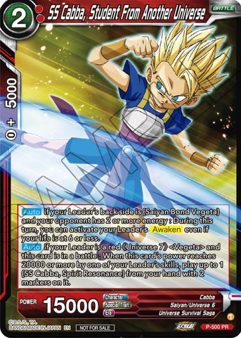 SS Cabba, Student From Another Universe (Zenkai Series Tournament Pack Vol.4) (P-500) [Tournament Promotion Cards]