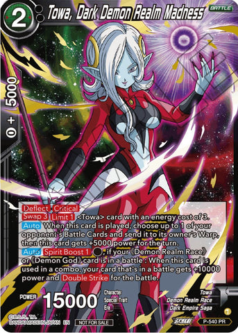 Towa, Dark Demon Realm Madness (Championship Selection Pack 2023 Vol.2) (Gold-Stamped Silver Foil) (P-540) [Tournament Promotion Cards]