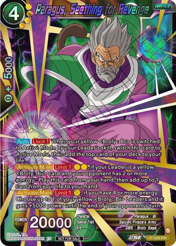 Paragus, Seething for Revenge (Championship Selection Pack 2023 Vol.2) (Gold-Stamped Shatterfoil) (P-539) [Tournament Promotion Cards]