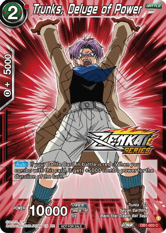 Trunks, Deluge of Power (Event Pack 12) (DB1-003) [Tournament Promotion Cards]