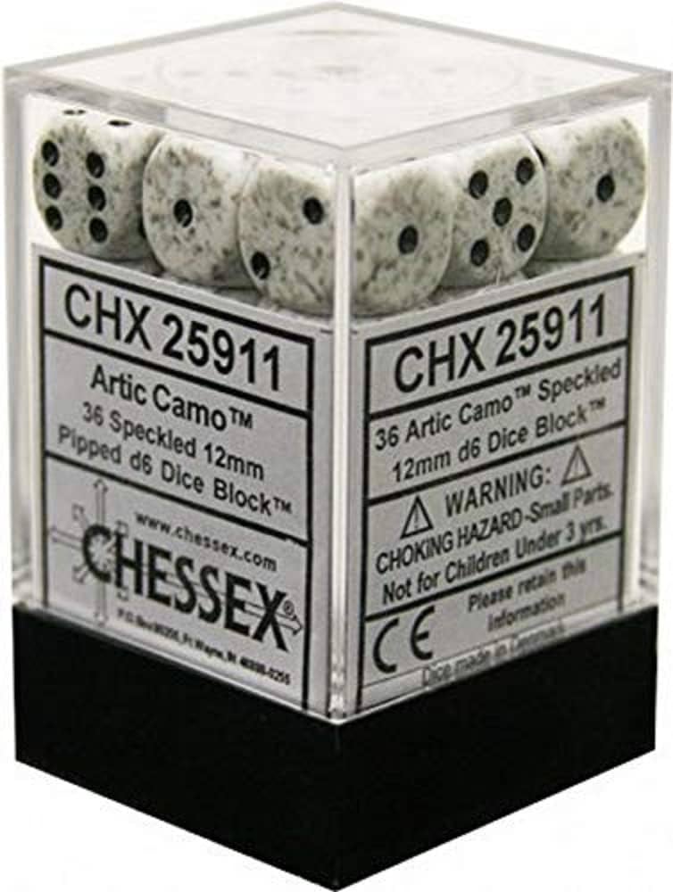 Chessex - 12mm D6 Dice Block - Speckled Arctic Camo