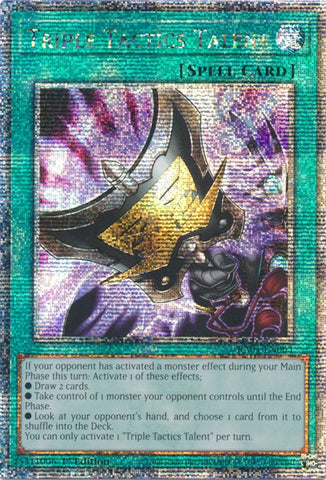 Triple Tactics Talent [RA01-EN063] Quarter Century Secret Rare