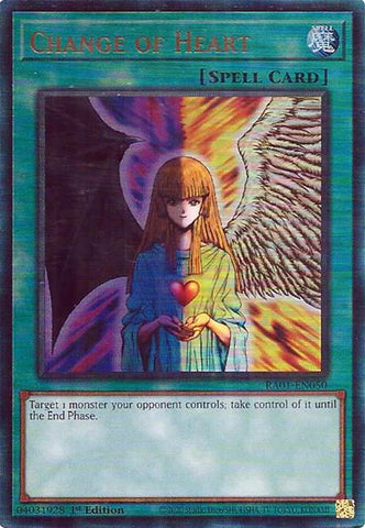 Change of Heart [RA01-EN050] Prismatic Ultimate Rare