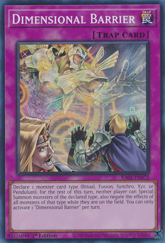 Dimensional Barrier [RA01-EN072] Super Rare