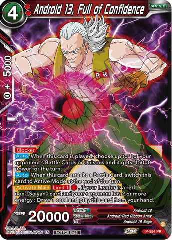 Android 13, Full of Confidence (Zenkai Series Tournament Pack Vol.6) (P-554) [Tournament Promotion Cards]