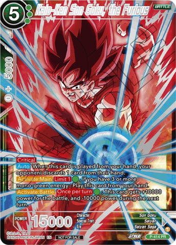 Kaio-Ken Son Goku, the Furious (Championship 2023 Reward Alternate Art Card Set) (Holo) (P-414) [Tournament Promotion Cards]