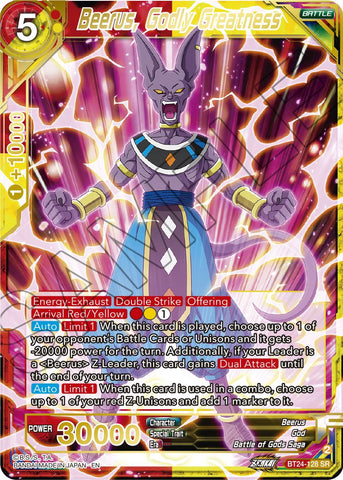 Beerus, Godly Greatness (BT24-128) [Beyond Generations]