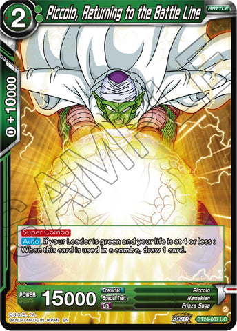 Piccolo, Returning to the Battle Line (BT24-067) [Beyond Generations]