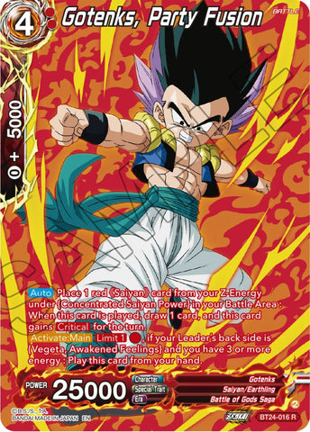Gotenks, Party Fusion (Collector Booster) (BT24-016) [Beyond Generations]