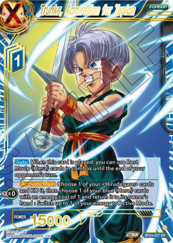 Trunks, Admiration of Tapion (BT24-027) [Beyond Generations]