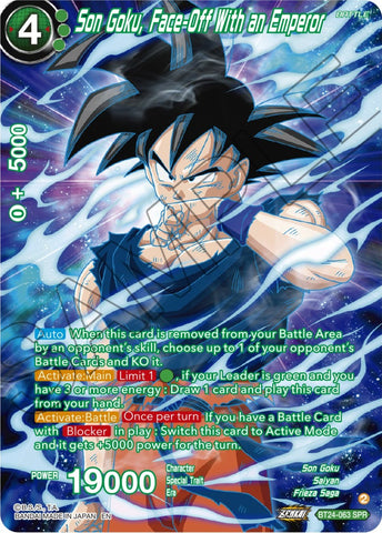 Son Goku, Face-Off With an Emperor (SPR) (BT24-063) [Beyond Generations]