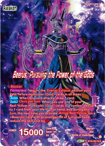 Beerus // Beerus, Pursuing the Power of the Gods (SLR) (BT24-002) [Beyond Generations]