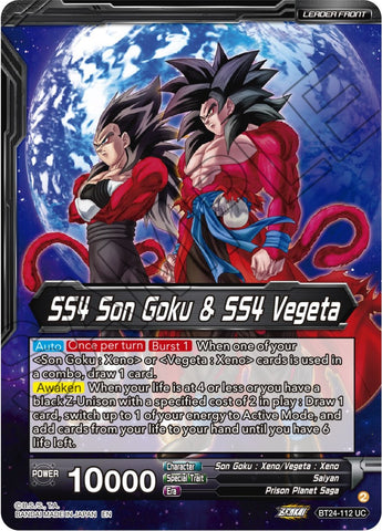 SS4 Son Goku & SS4 Vegeta // SS4 Vegito, Sparking Potara Warrior (SLR) (BT24-112) [Beyond Generations]