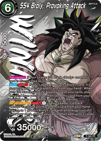SS4 Broly, Provoking Attack (Zenkai Series Tournament Pack Vol.7) (Winner) (P-586) [Tournament Promotion Cards]