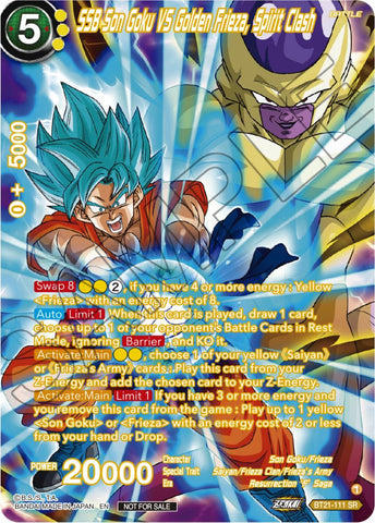 SSB Son Goku VS Golden Frieza, Spirit Clash (Premium Alt-Art Card Set 2024 Vol.1) (BT21-111) [Promotion Cards]