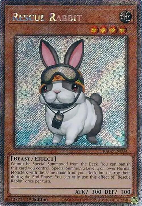 Rescue Rabbit (Platinum Secret Rare) [RA02-EN008] Platinum Secret Rare