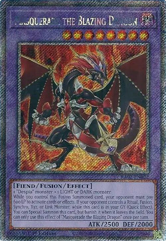 Masquerade the Blazing Dragon (Platinum Secret Rare) [RA02-EN022] Platinum Secret Rare