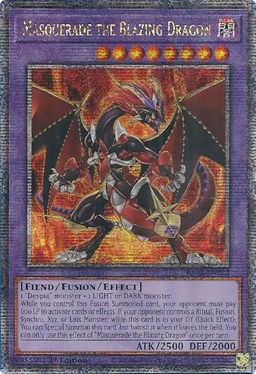 Masquerade the Blazing Dragon (Quarter Century Secret Rare) [RA02-EN022] Quarter Century Secret Rare