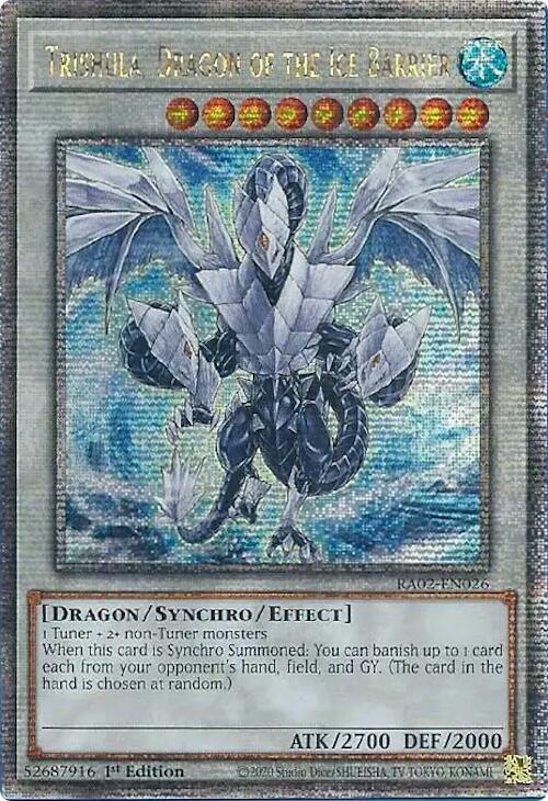 Trishula, Dragon of the Ice Barrier (Quarter Century Secret Rare) [RA02-EN026] Quarter Century Secret Rare