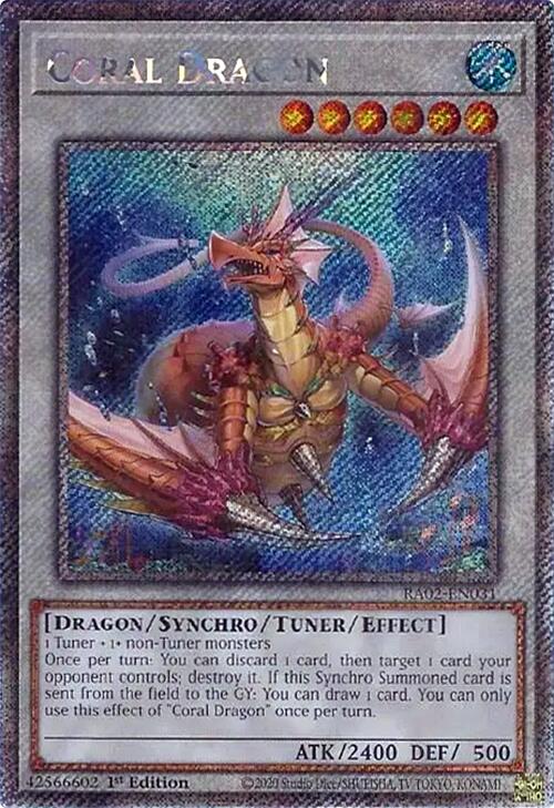 Coral Dragon (Platinum Secret Rare) [RA02-EN031] Platinum Secret Rare