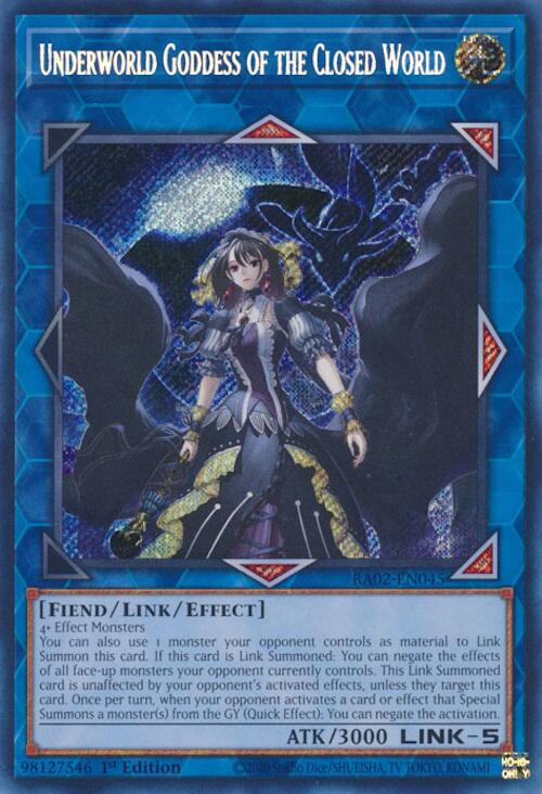 Underworld Goddess of the Closed World (Secret Rare) [RA02-EN045] Secret Rare