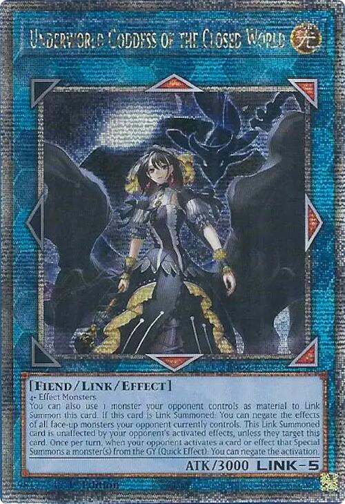 Underworld Goddess of the Closed World (Quarter Century Secret Rare) [RA02-EN045] Quarter Century Secret Rare