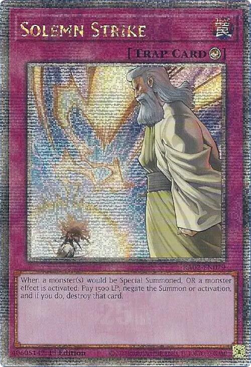 Solemn Strike (Quarter Century Secret Rare) [RA02-EN079] Quarter Century Secret Rare