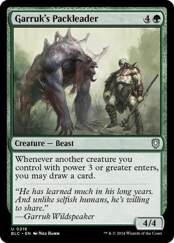 Garruk's Packleader [Bloomburrow Commander]