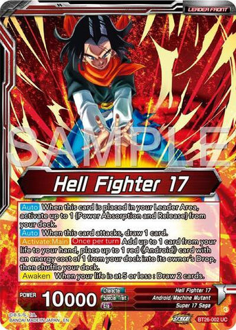 Hell Fighter 17 // Super 17, Anti-Saiyan Killing Machine (Alternate Art) (BT26-002) [Ultimate Advent]