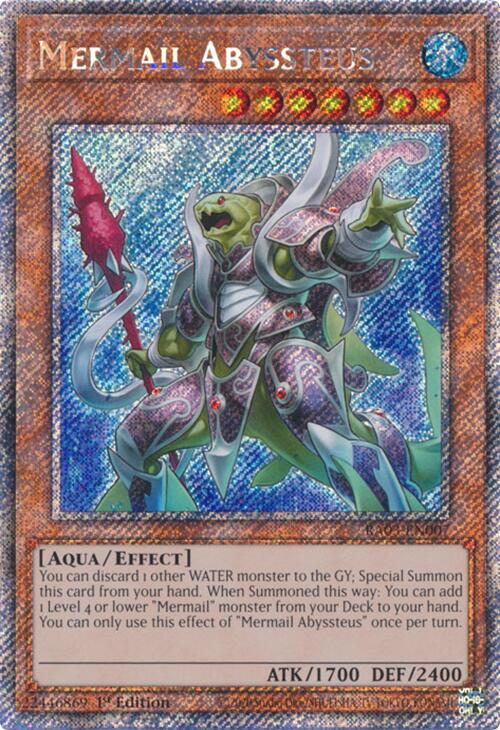 Mermail Abyssteus (Platinum Secret Rare) [RA03-EN007] Platinum Secret Rare