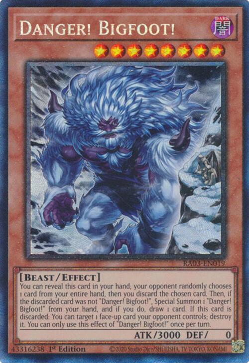 Danger! Bigfoot! (Alternate Art) (CR) [RA03-EN019] Prismatic Collector's Rare