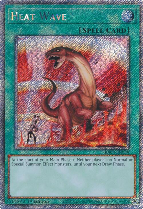 Heat Wave (Platinum Secret Rare) [RA03-EN058] Platinum Secret Rare