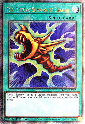 The Flute of Summoning Dragon (Quarter Century Secret Rare) [RA03-EN087] Quarter Century Secret Rare