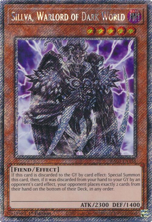 Sillva, Warlord of Dark World (Platinum Secret Rare) [RA03-EN158] Platinum Secret Rare