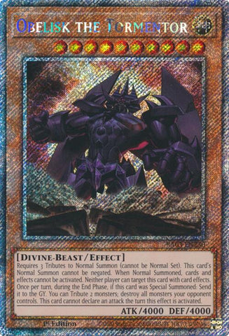 Obelisk the Tormentor (Platinum Secret Rare) [RA03-EN230] Platinum Secret Rare