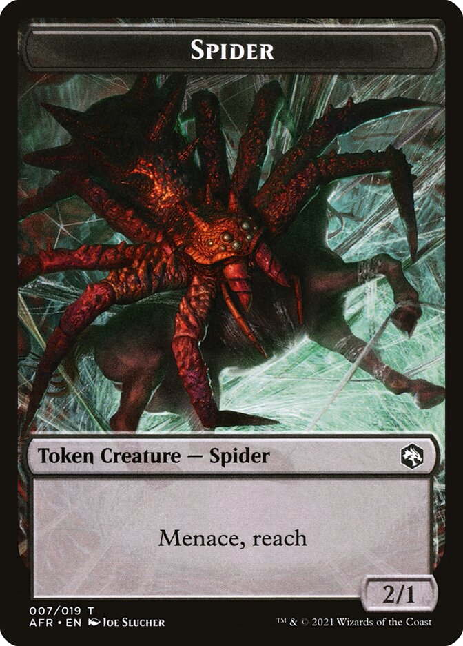 Spider // Lolth, Spider Queen Emblem Double-Sided Token [Dungeons & Dragons: Adventures in the Forgotten Realms Tokens]